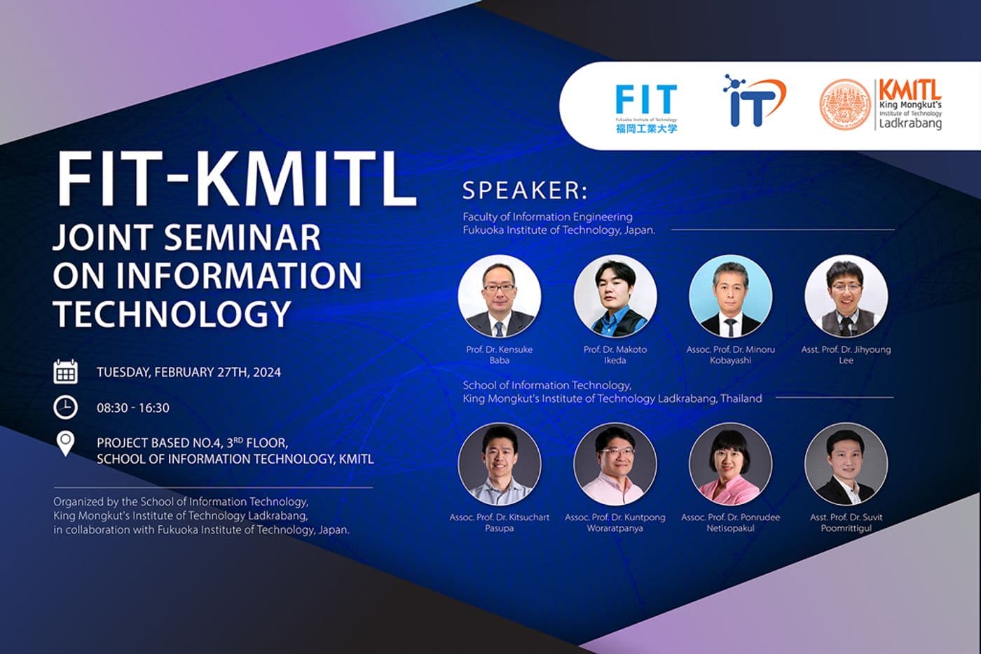 Invitation to the FIT-KMITL Joint Seminar on Information Technology