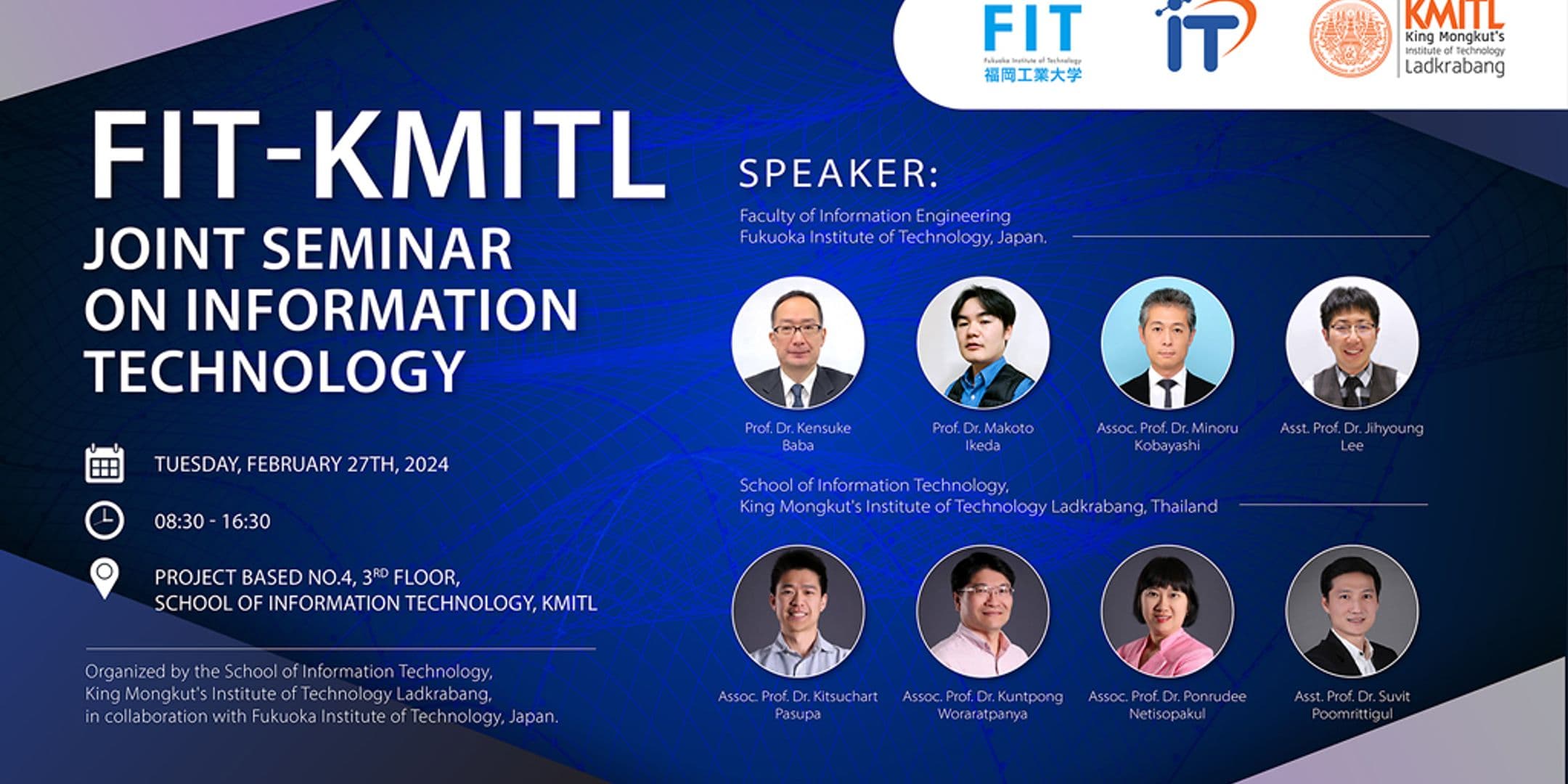 Invitation to the FIT-KMITL Joint Seminar on Information Technology