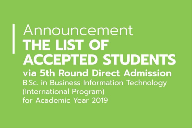 The List of Accepted Students