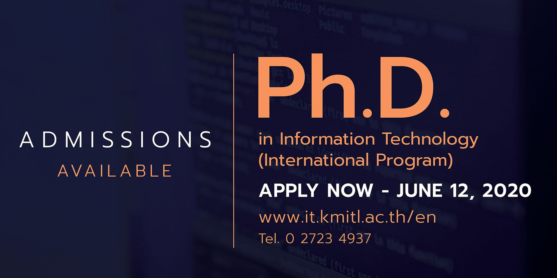 คณะไอทีลาดกระบัง เปิดรับ ป.เอก (อินเตอร์) 1/2563