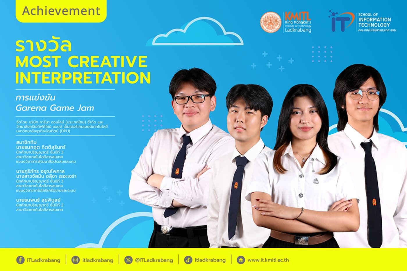 รางวัล Most Creative Interpretation การแข่งขัน Garena Game Jam รางวัล Most Creative Interpretation การแข่งขัน Garena Game Jam